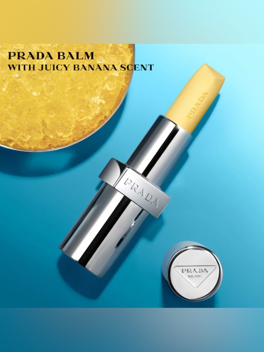 Prada Moisturizing Lip Balm in Sparkling Yellow with gentle banana flavor 1.3gms - Picture 2 of 8